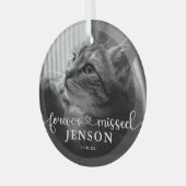 ペット 猫 写真 メモリアル オーナメント クリスマス Forever Missed (正面左)