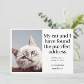 ペット+猫+写真+新しい住所+引越し+お知らせ (スタンド正面)