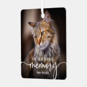 ペット 猫 追悼 写真入り メモリアルグッズ メタルオーナメント (正面左)