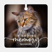 ペット 猫 追悼 写真入り メモリアルグッズ メタルオーナメント (正面)