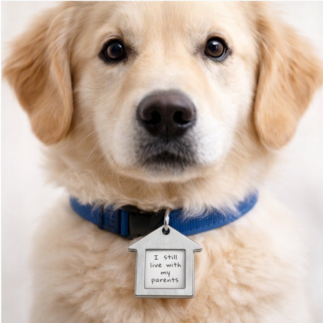ペットID 私はまだ両親と一緒に住んでいます 猫 犬 ペットネームタグ (クリエイターアップロード済み)