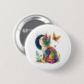 ペットLo用かわいい子猫動物顔付き猫グラフィック 缶バッジ (正面&裏面)