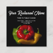 ペッパトリオファームtoテーブルレストランビジネス コーリングカード (正面)