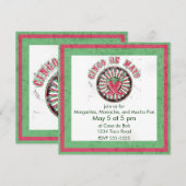 ペッパーで表現した Cinco de Mayo のデザイン 招待状 (正面/裏面)