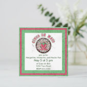 ペッパーで表現した Cinco de Mayo のデザイン 招待状 (スタンド正面)