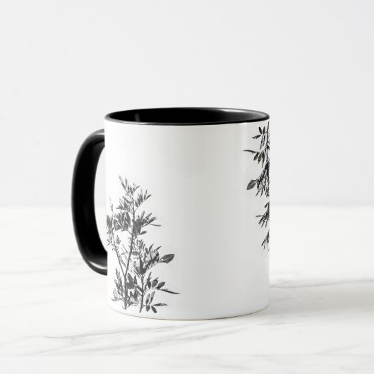 ペッパーの木の花葉自然マグカップ マグカップ (正面左)