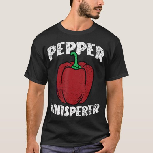 ペッパーウィスパラーガーデニング野菜農場農家 Tシャツ (正面)