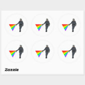 ペッパーカジュアルスプレーコップ色の虹 ラウンドシール (シート)