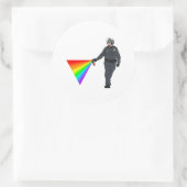 ペッパーカジュアルスプレーコップ色の虹 ラウンドシール (バッグ)