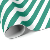 ペッパーグリーンクラシック対角線ストライプ模様 ラッピングペーパー (ロールコーナー)