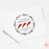 ペッパージェリーラベルのパーソナライズ ラウンドシール (封筒)