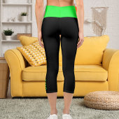 ペッパーソナライズされたツグリーンブラックエッグランジジルックおもしろい カプリレギンス