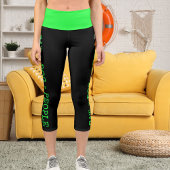 ペッパーソナライズされたツグリーンブラックエッグランジジルックおもしろい カプリレギンス