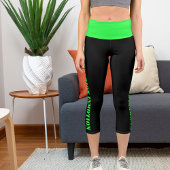 ペッパーソナライズされたツグリーンブラックグランジエギー カプリレギンス