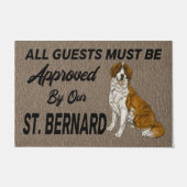 ペッパーソナライズされたトドアマット，セントバーナードドッグギフト ドアマット (正面)