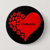 ペッパーソナライズされたトラブハート 缶バッジ (正面)