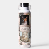 ペッパーソナライズされたト写真コラージュのクリスマス ウォーターボトル (正面)