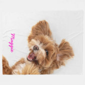 ペッパーソナライズされたト写真&ネームフリースブランケット フリースブランケット (正面(横))