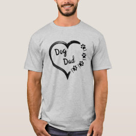ペッパーソナライズされたト名付きドッグパパお父さんプレゼント Tシャツ