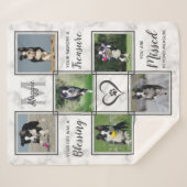 ペッパーソナライズされたト記念写真コラージュ シェルパブランケット (正面(横))