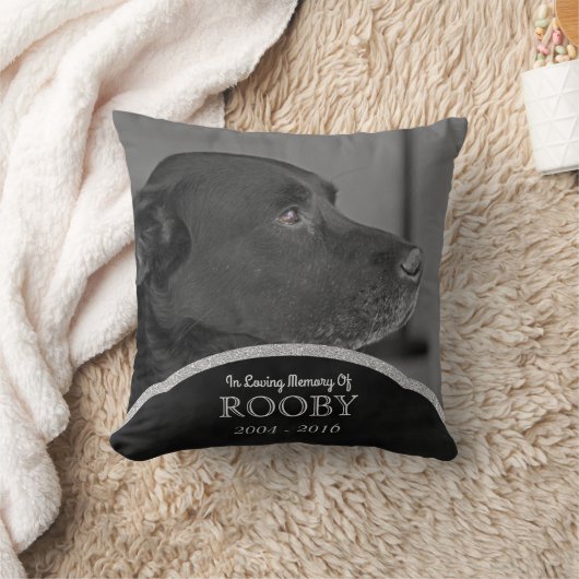 ペッパーソナライズされたト記念写真|犬の哀悼の意 クッション (ブランケット)