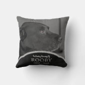 ペッパーソナライズされたト記念写真|犬の哀悼の意 クッション (裏面)