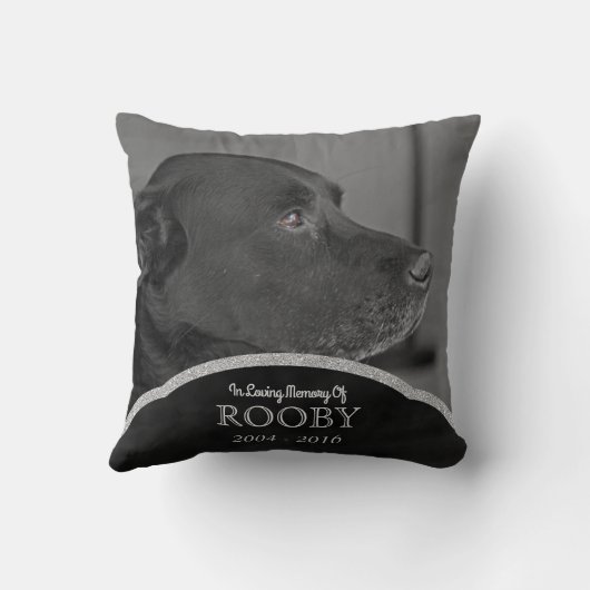 ペッパーソナライズされたト記念写真|犬の哀悼の意 クッション (裏面)