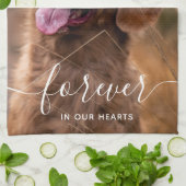 ペッパーソナライズされたト記念犬の写真 キッチンタオル (折り畳み)