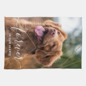 ペッパーソナライズされたト記念犬の写真 キッチンタオル (横)
