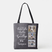 ペッパーソナライズされたト記念記念写真コラージュ トートバッグ (裏面)
