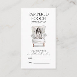 ペッパードプッチドッグスパグルーミング 予約カード