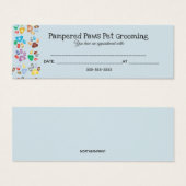 ペッパードポーズペットグルーミングアポイントメントカード (正面&裏面)