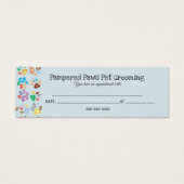 ペッパードポーズペットグルーミングアポイントメントカード (正面)