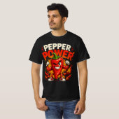 ペッパーパワー 面白いスパイス系ペッパーTシャツ Tシャツ (正面フル)