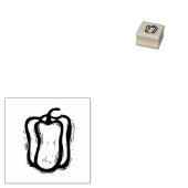 ペッパーベジタリアンメニュー選択リノ素朴カット ラバースタンプ (押印)