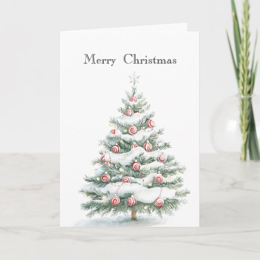 ペッパーミントのクリスマスツリー カード (正面)