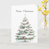 ペッパーミントのクリスマスツリー カード (黄色い花)