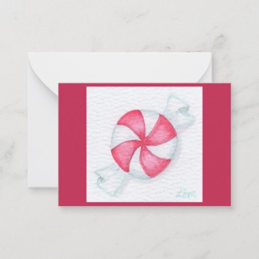 ペッパーミントキャンディ ノートカード (正面)