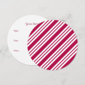 ペッパーミントクリスマスキャンディーの招待状 招待状 (正面/裏面)