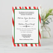 ペッパーミントストライプのクリスマス - 結婚式招待状 招待状 (スタンド正面)