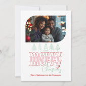 ペッパーミントポップ モダン レトロ ドゥードル クリスマス フォト (正面)