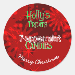 ペッパーミント キャンディー クリスマス ステッカー