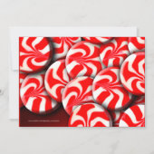 ペッパーミント キャンディ クリスマスパーティ 招待状 (裏面)