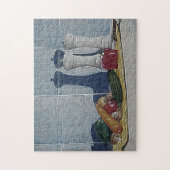 ペッパー予測できなコースカートのニンジンの静物芸術 ジグソーパズル (縦)