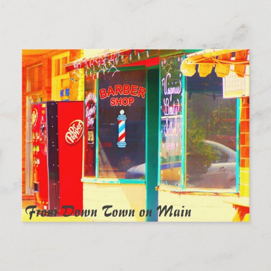 ペッパー博士と散髪 ポストカード (正面)