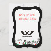 ペッパー挽き雪片の料理クリスマスカード シーズンカード (裏面)