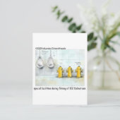 ペッパー犬のバスルームおもしろいギフト&ティー ポストカード (スタンド正面)