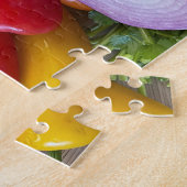 ペッパー、キラントロ、玉ねぎ食品 ジグソーパズル (側面)