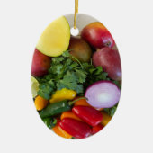 ペッパー,キラントロ,玉ねぎ セラミックオーナメント (正面)