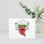 ペッパー ヴィーガン クック ポストカード (スタンド正面)